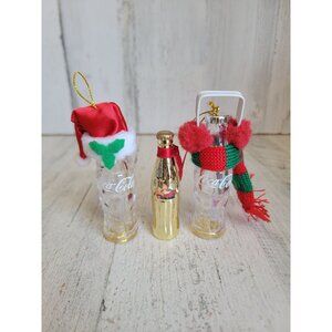 Vintage coke bottle set ornament Xmas cola variety unique